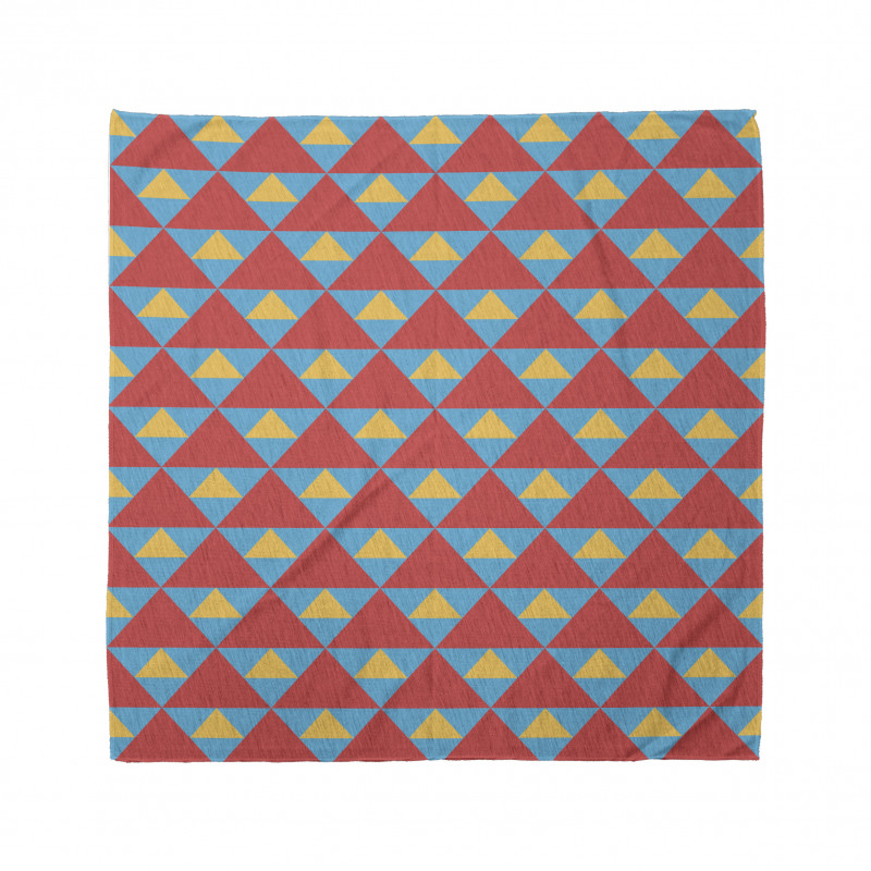 Geometrik Bandana Kırmızı Üçgen Desenli