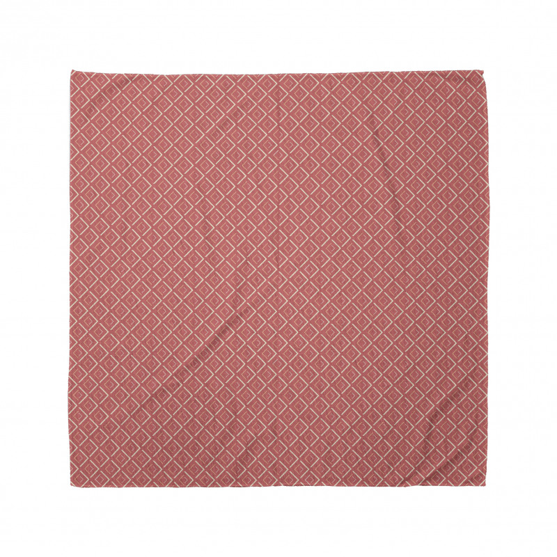 Modern Bandana Pembe Eşkenar Dörtgenli