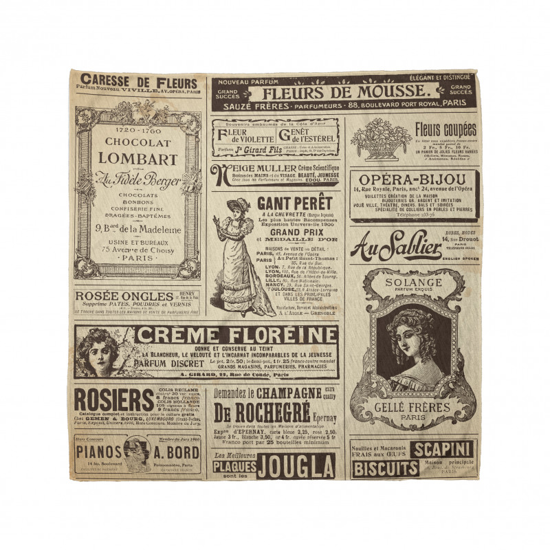 Historic French Journal Bandana