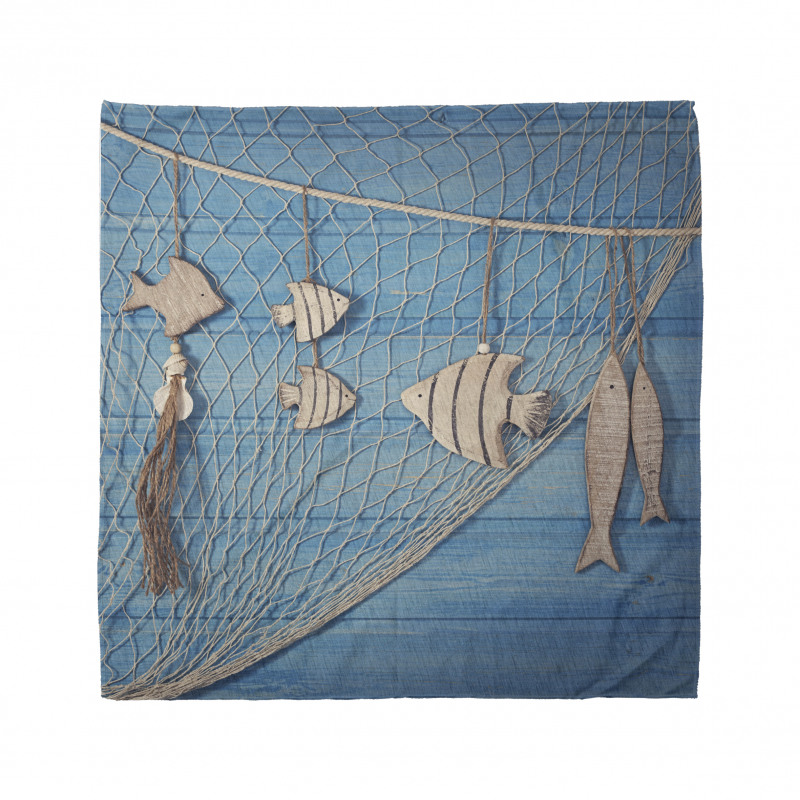 Wooden Fish Shell on Net Bandana