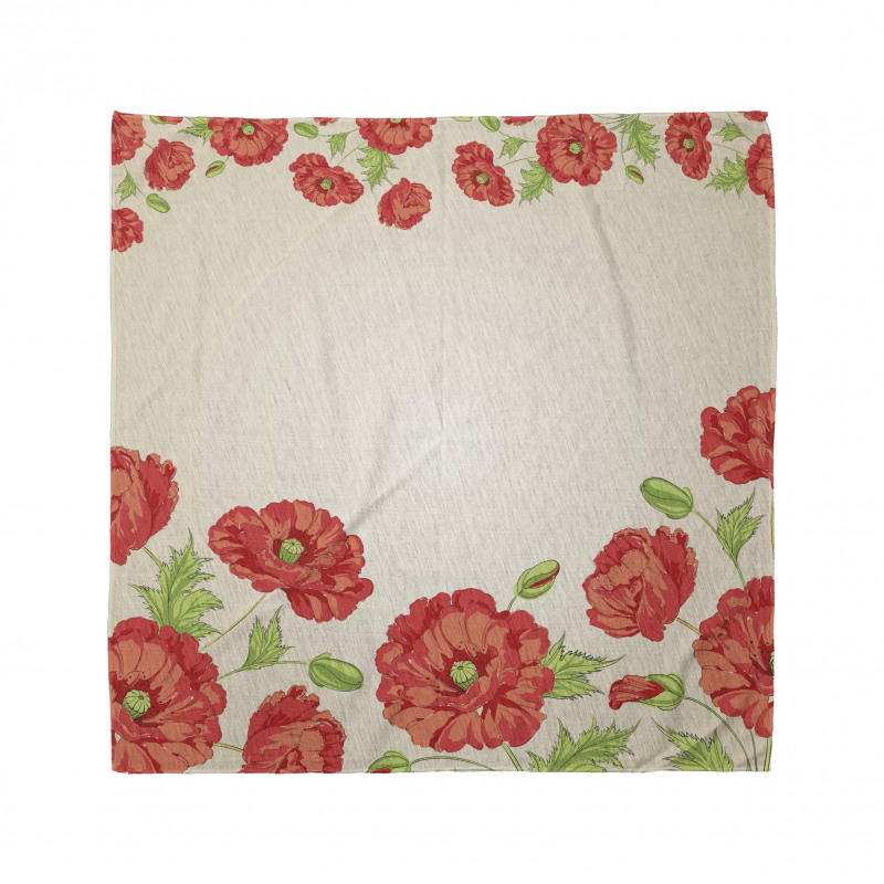 Card with Poppy Flowers Bandana