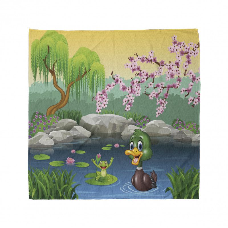 Duck and Frog in a Lake Bandana
