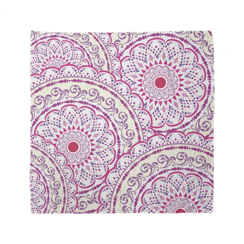 Mandala Bandana Pembe Dantel Desenli