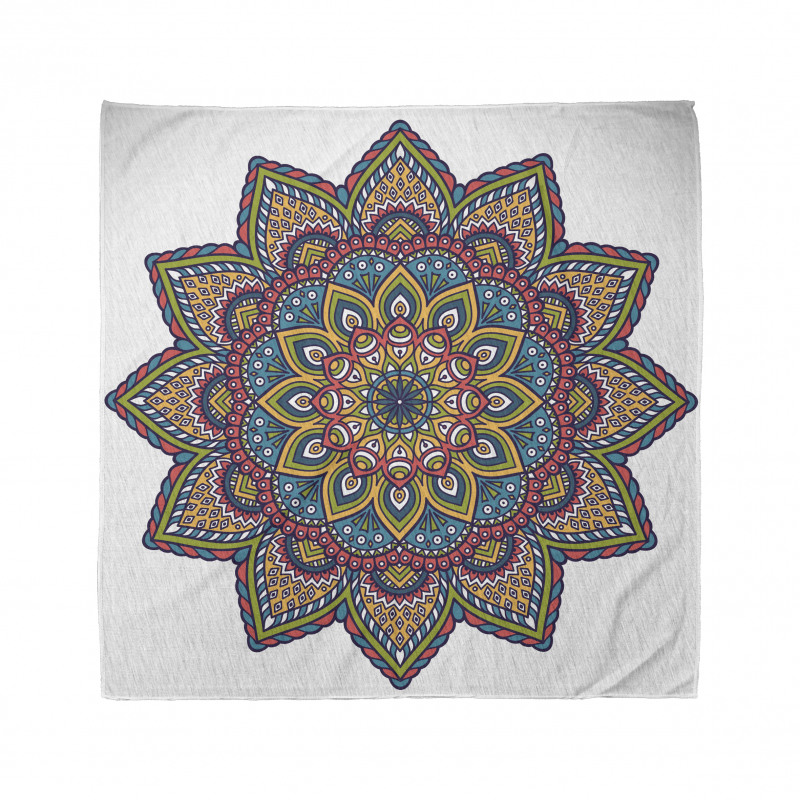 Mandala Bandana Şık İşlemeli Mandala Çiçeği