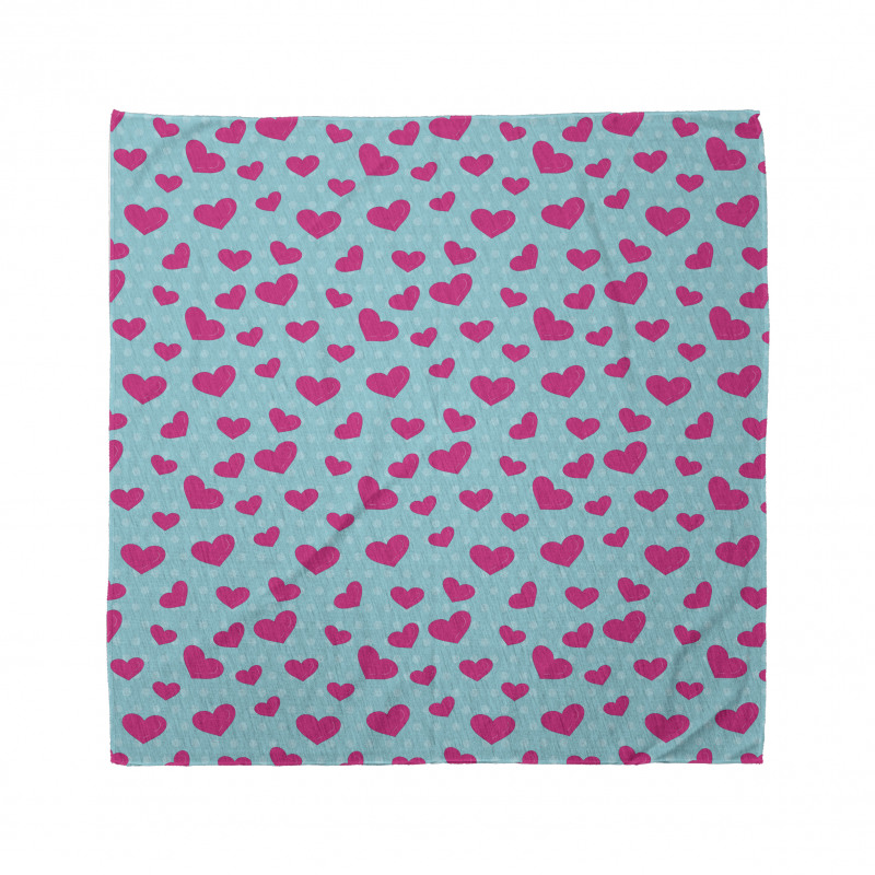 Pink Heart on Polka Dots Bandana