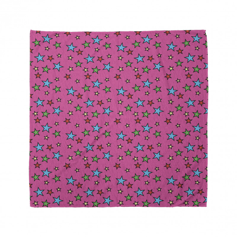 Hot Pink Retro Stars Bandana