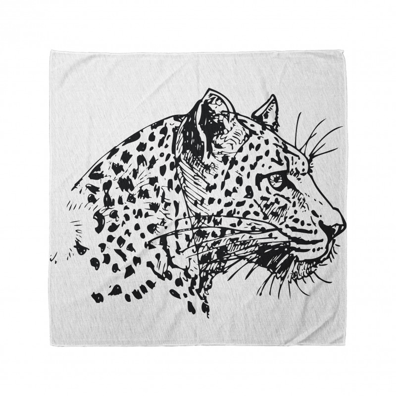 Hayvan Bandana Leopar Portresi Desenli Panter