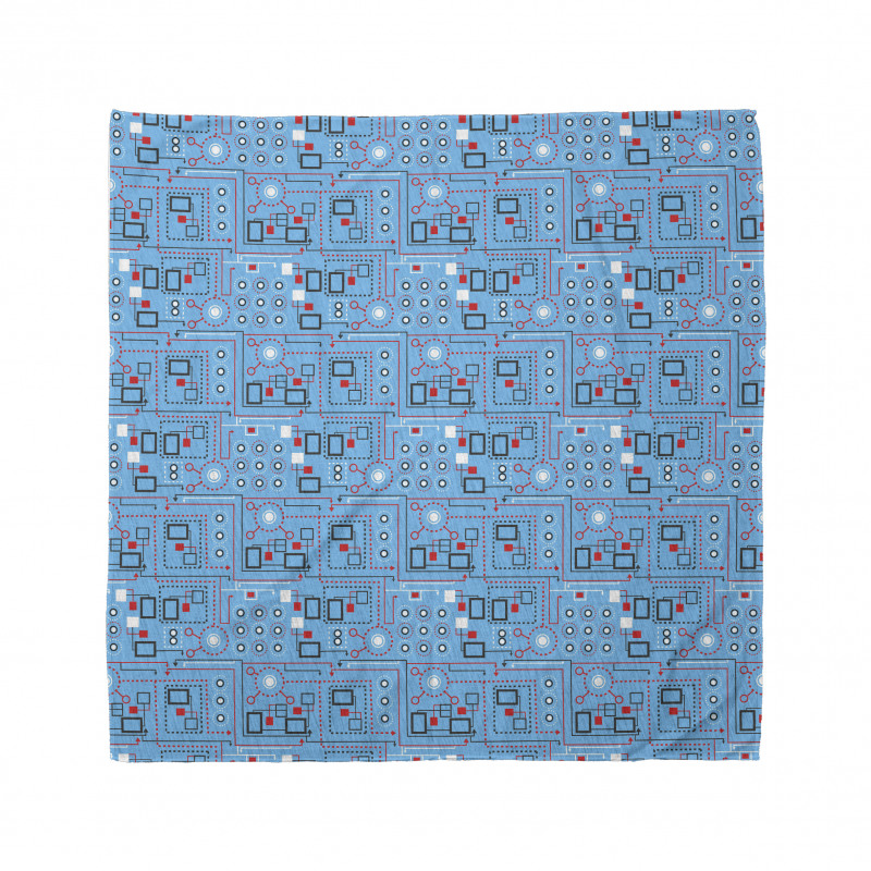 Modern Bandana Minik Geometrik Desenli