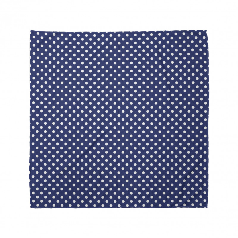 White Polka Dotted Tile Bandana