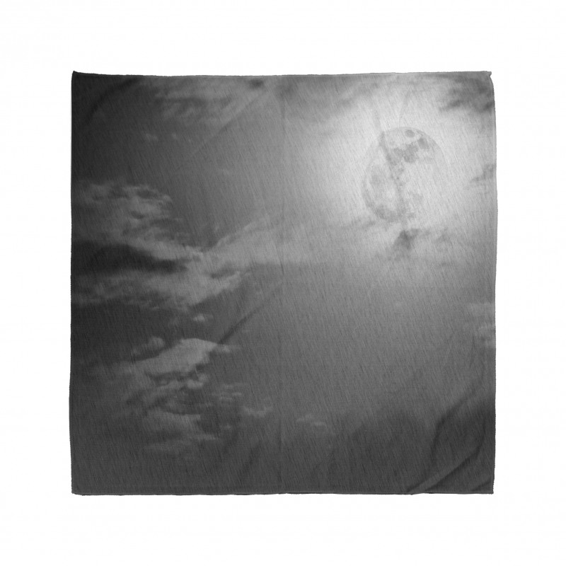 Full Moon and Clouds Bandana