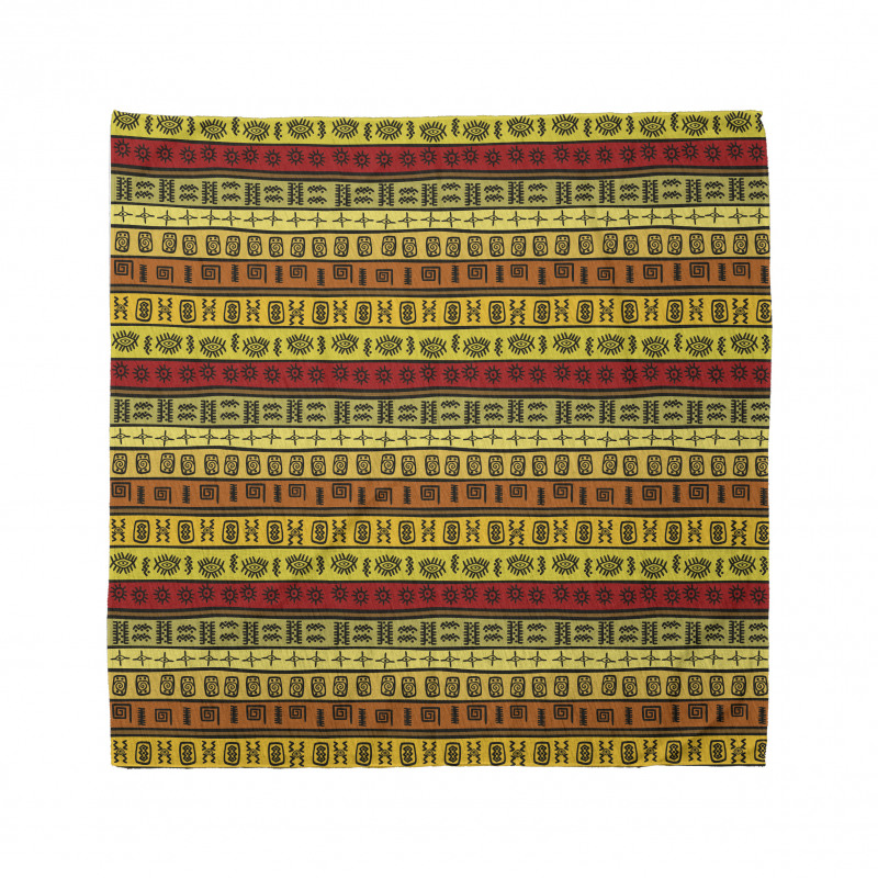 Etnik Bandana Sarı Kilim Motifli