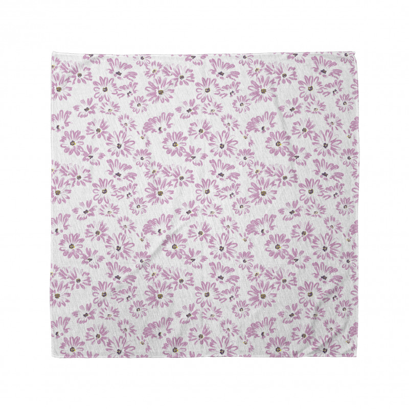 Bahar Bandana Soft Pastel Tonda Pembe Çiçek Desenli 