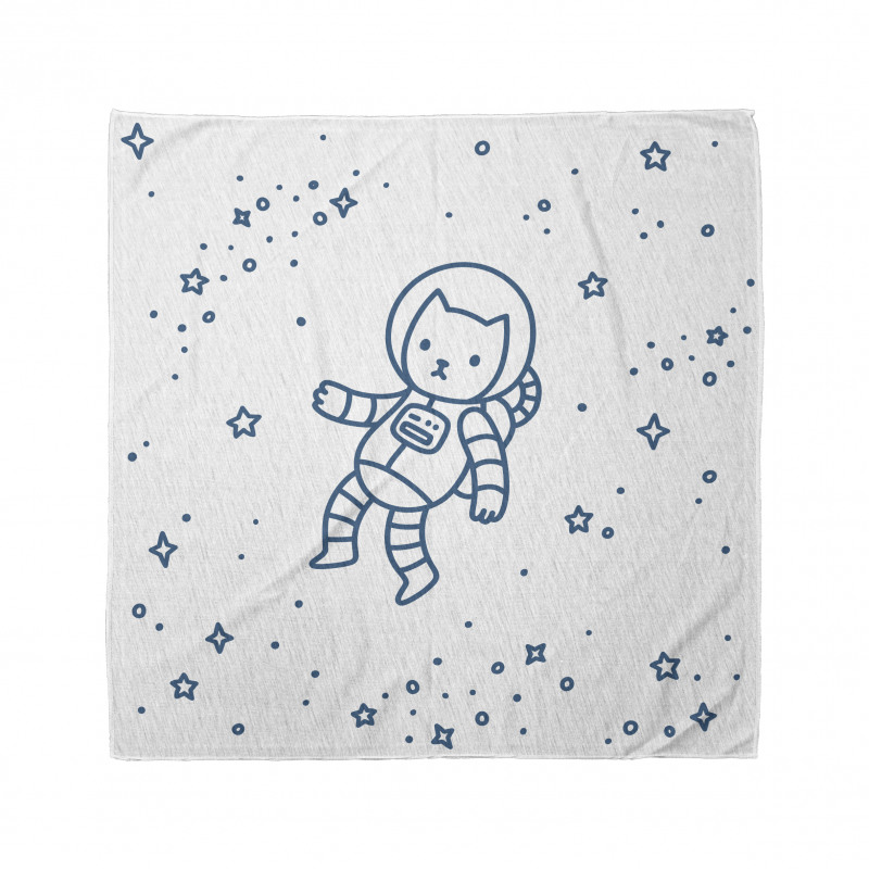 Uzay Bandana Çocuksu Astronot Çizimi