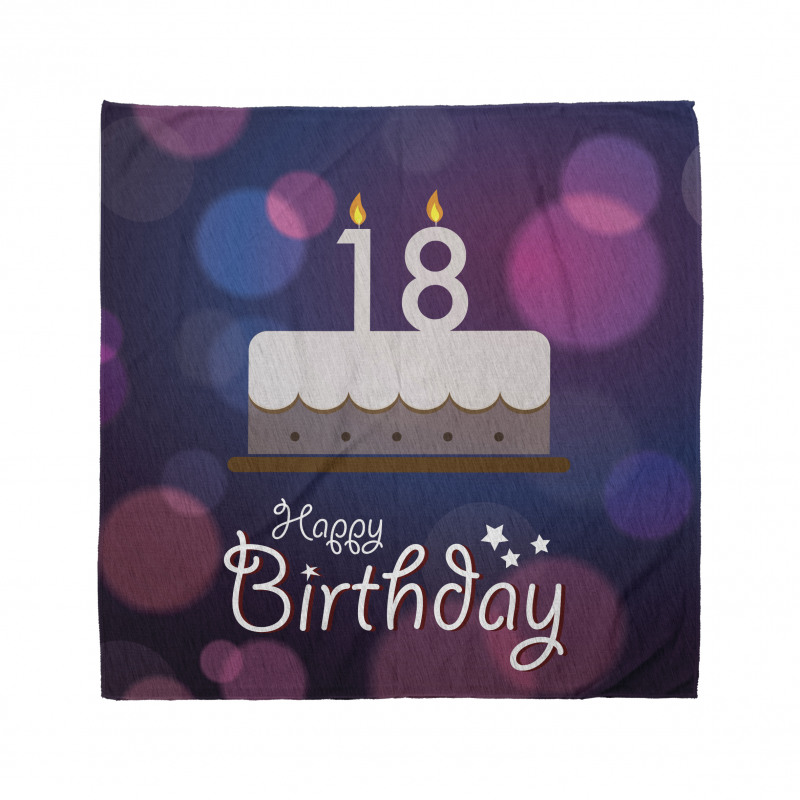 Cartoon Birthday Cake Bandana