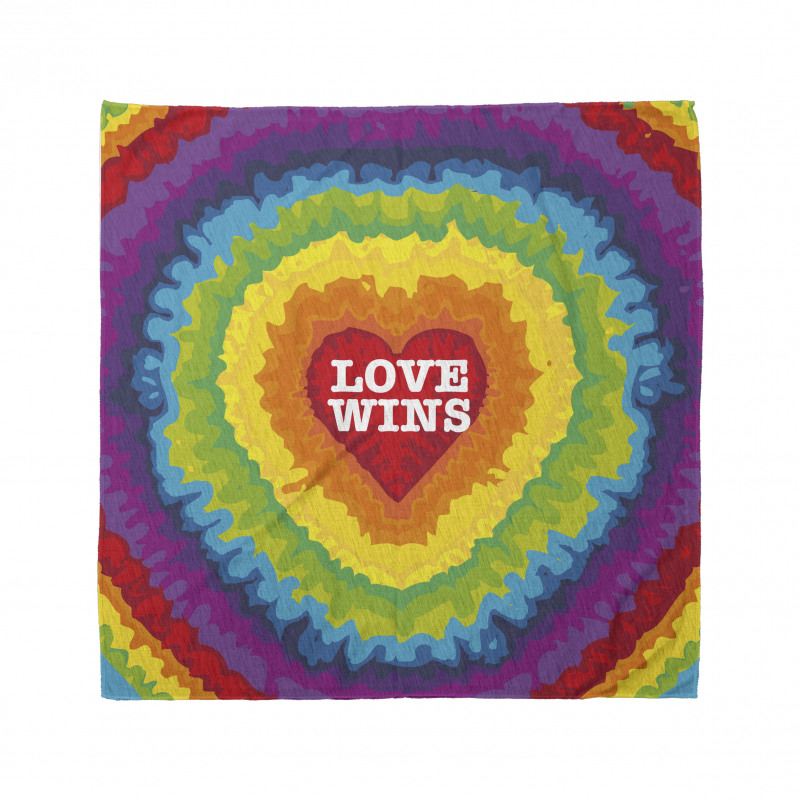 Love Wins Tie Dye Effect Bandana