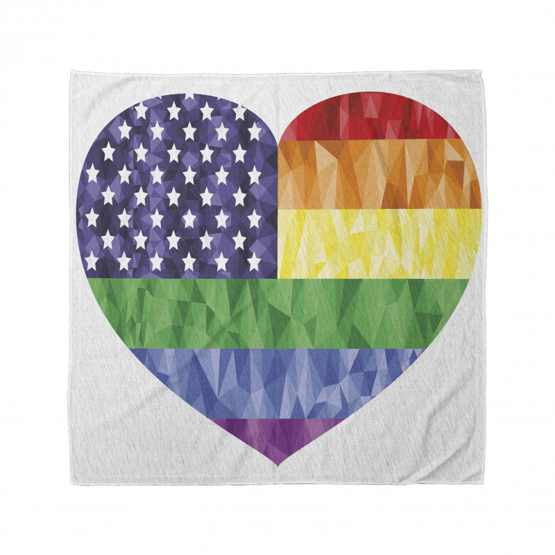 Heart Gay Flag Rainbow Art Bandana