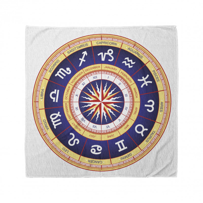 Astroloji Bandana Burç Atlası Desenli