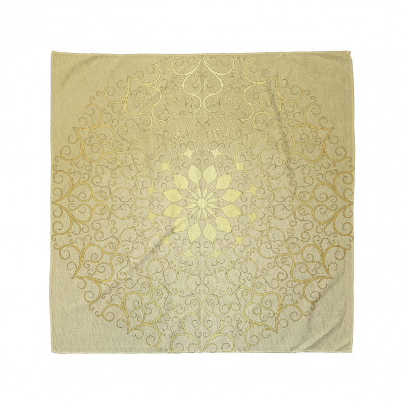 Soyut Bandana Altın Dekoratif Desen