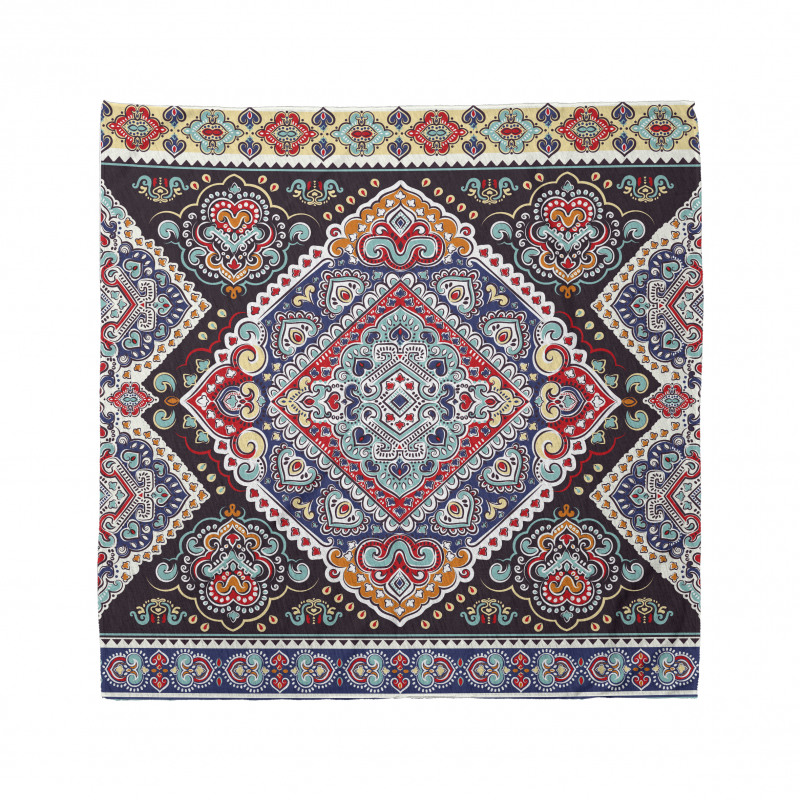 Boho Bandana Çini Çiçek Desenli