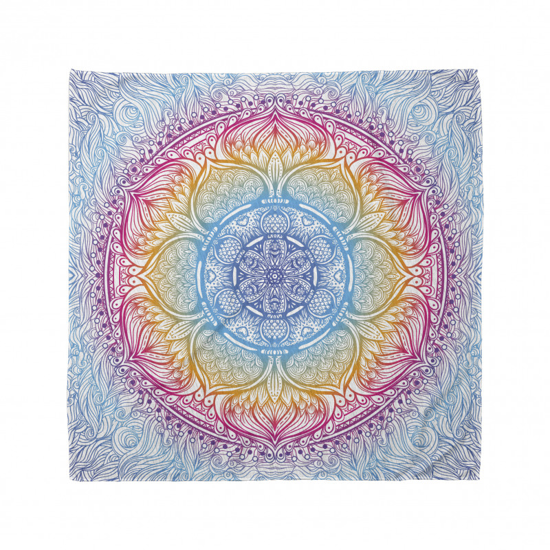 Mandala Bandana Rengarenk Etnik Çiçekli