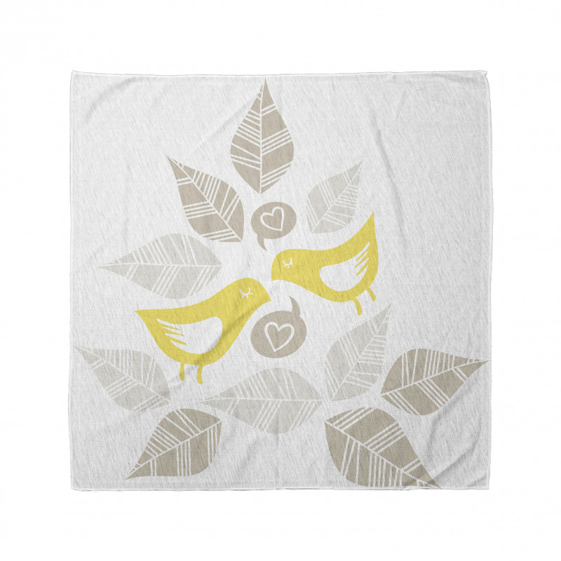 Art Deco Birds Leaves Bandana