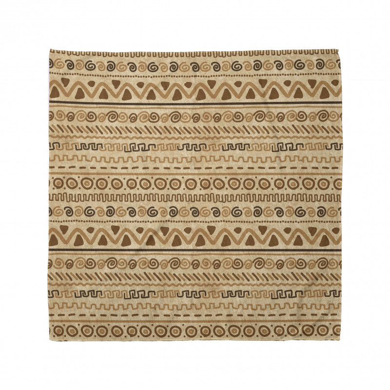 Tribal Bandana Kahverengi Etnik Motif