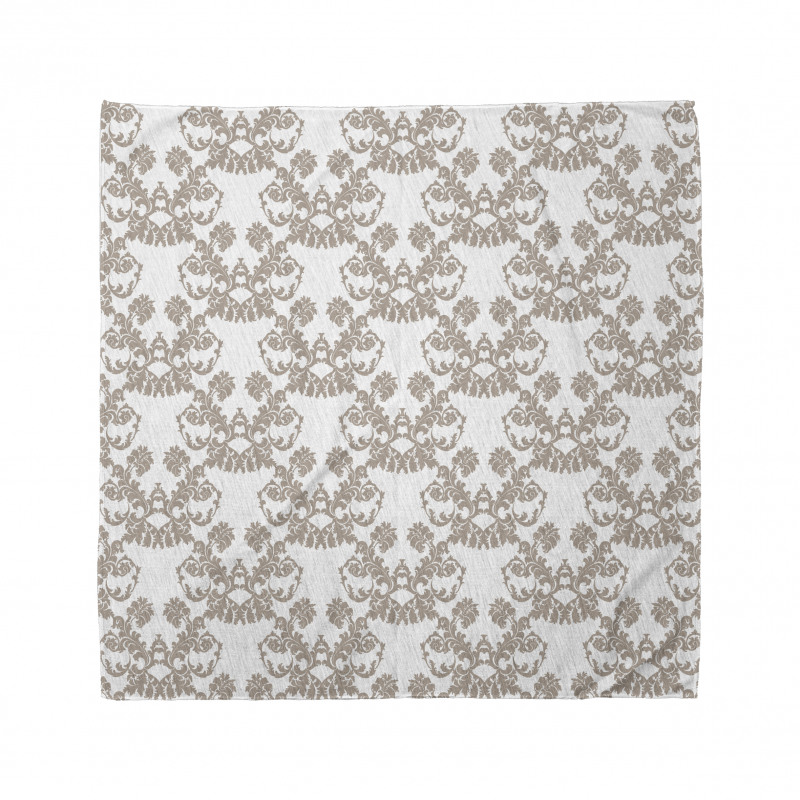 Rococo Flowers in Taupe Bandana