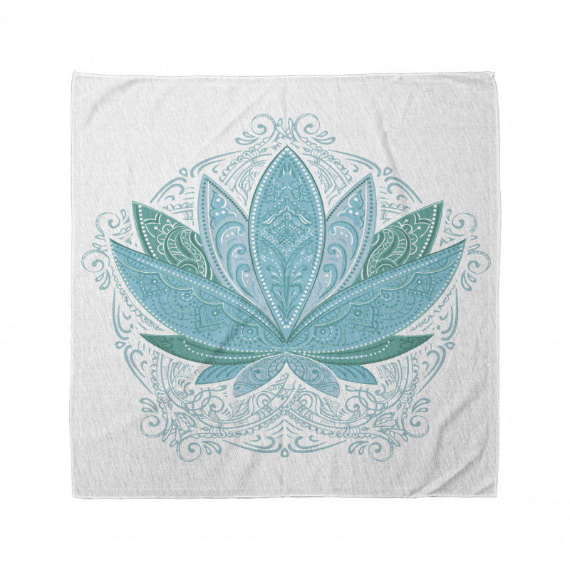 Soyut Bandana Mavi Mandala Desenli