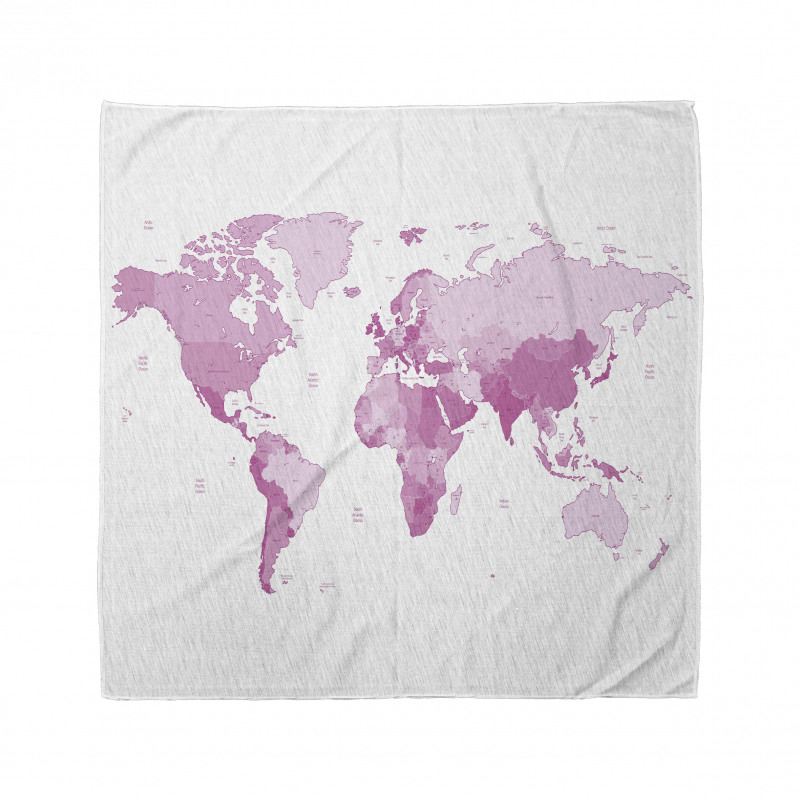 World Map Continents Bandana