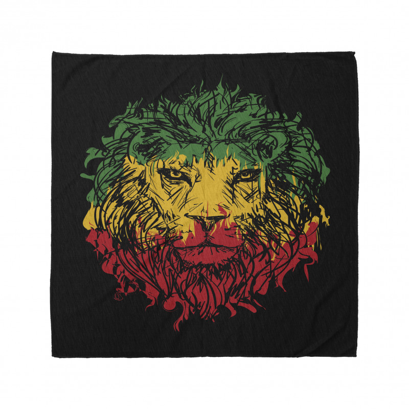 Grunge Lion Head Portrait Bandana