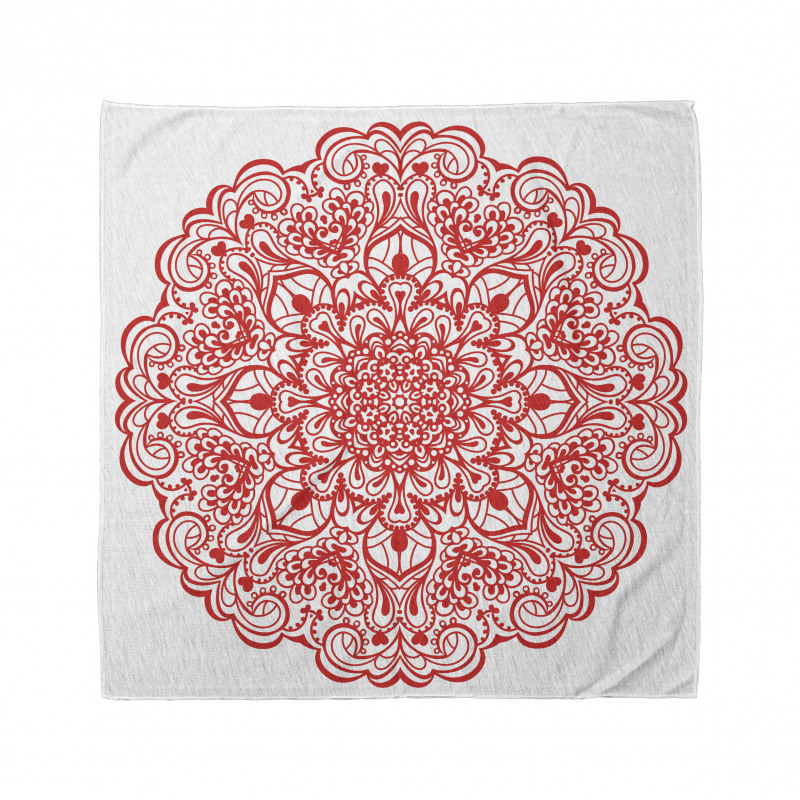 Bohem Bandana Romantik ve Çiçekli Temada Mandala