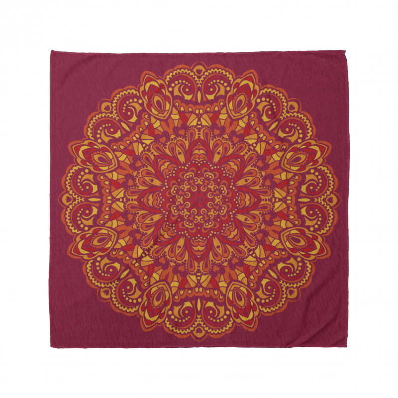 Bohem Bandana Minik Kalpli ve Çiçekli Mandala