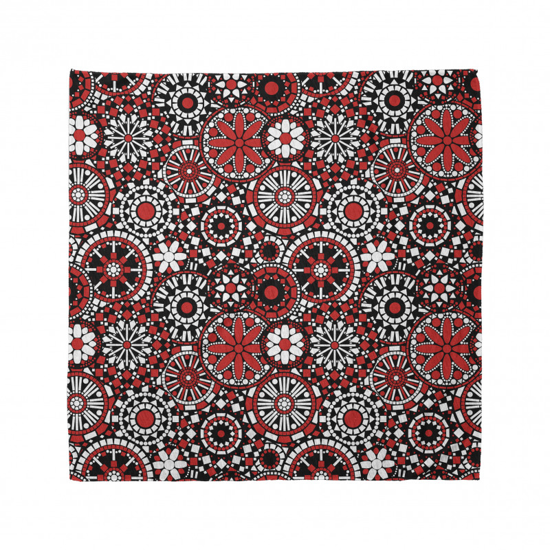 Bohem Bandana Absürt Geometrik Çiçekli Desen