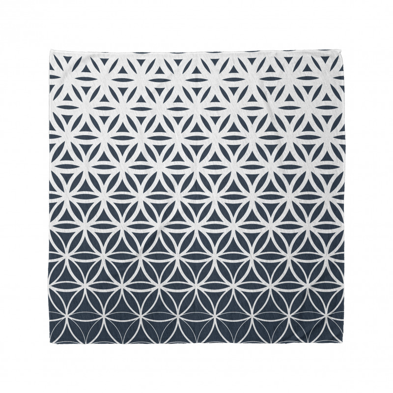 Geometrik Bandana Beyaz Mavi Şekiller