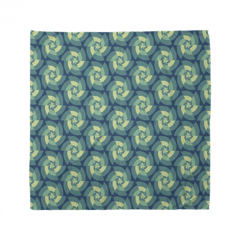 Geometrik Bandana Mavi Krem Geometrik