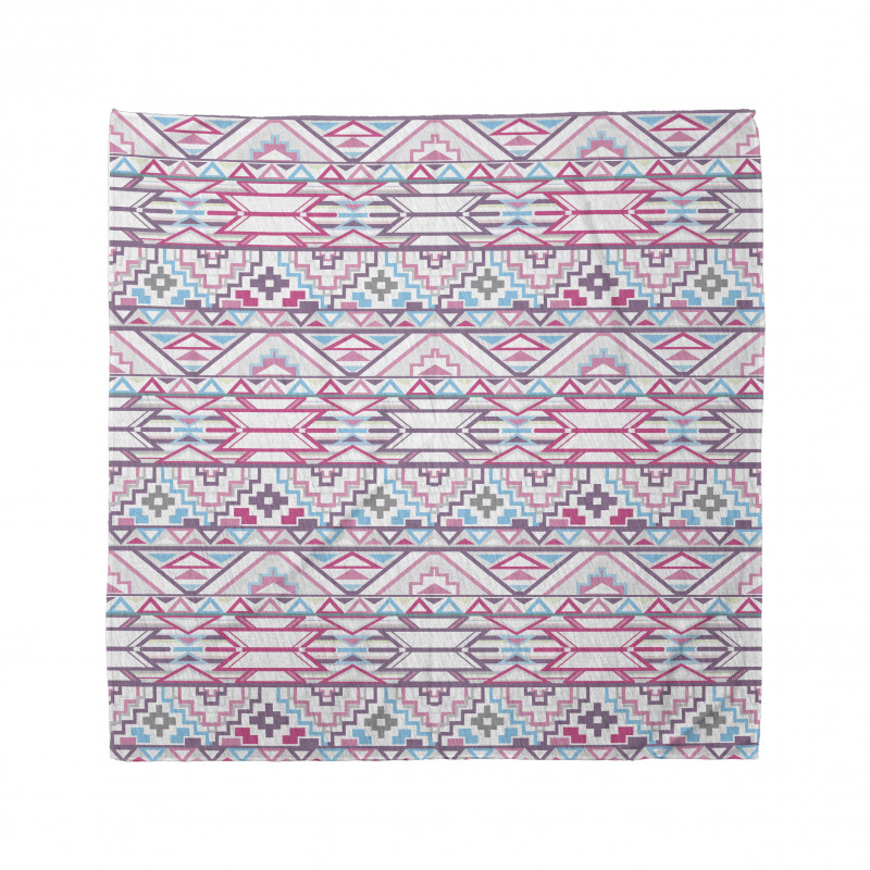 Geometrik Bandana Mor ve Mavi Geometrik