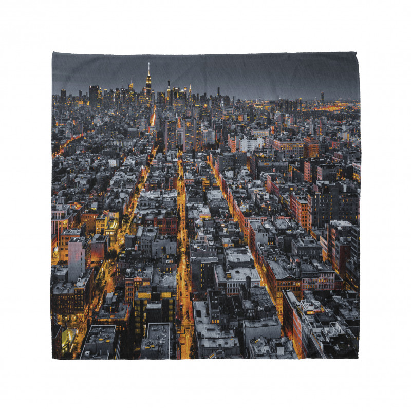 Urban Bandana Gri Gökdelenli New York Şehri