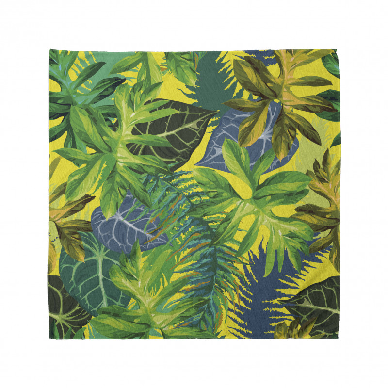 Exotic Leaves Watercolor Bandana