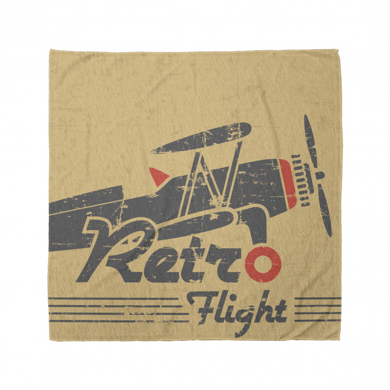 Retro Bandana Retro Uçak Desenli Lekeli Poster