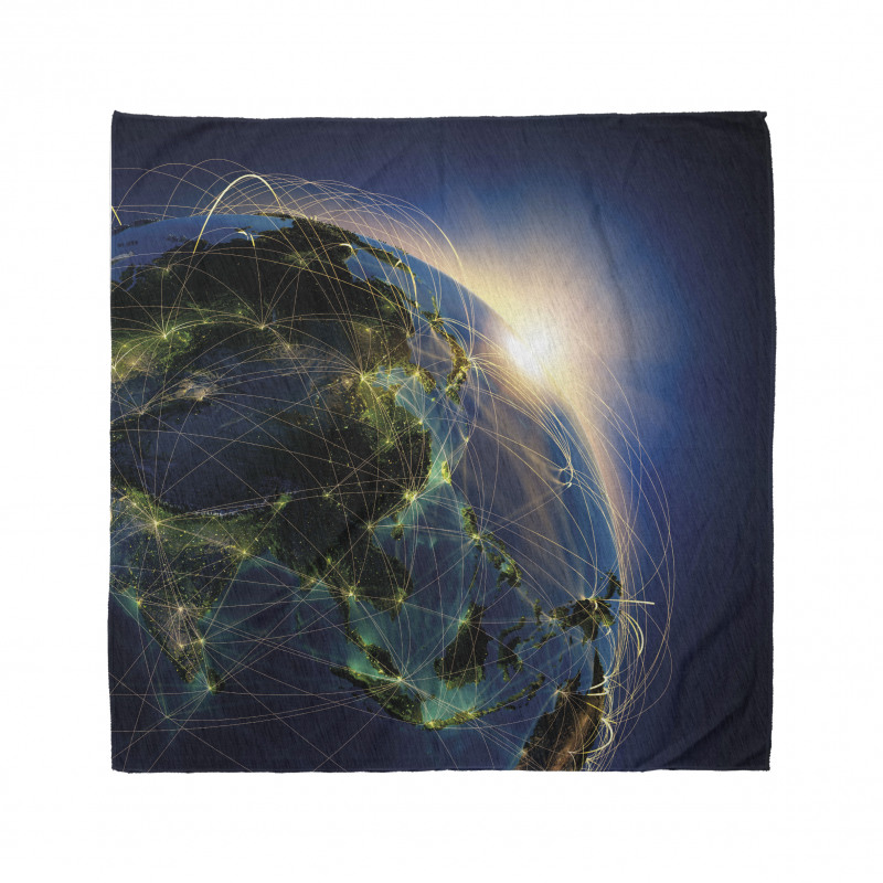 Vivid Globe Space Network Bandana