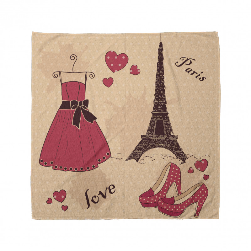 Feminen Bandana Pembe Elbise ve Paris