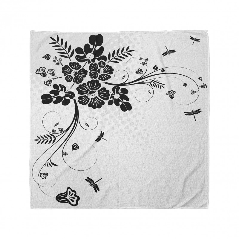 Çiçekli Bandana Renksiz Modern Yusufçuk Desenli