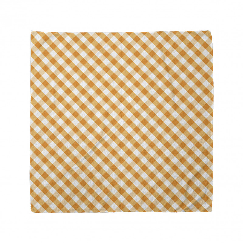 Orange Gingham Tile Bandana