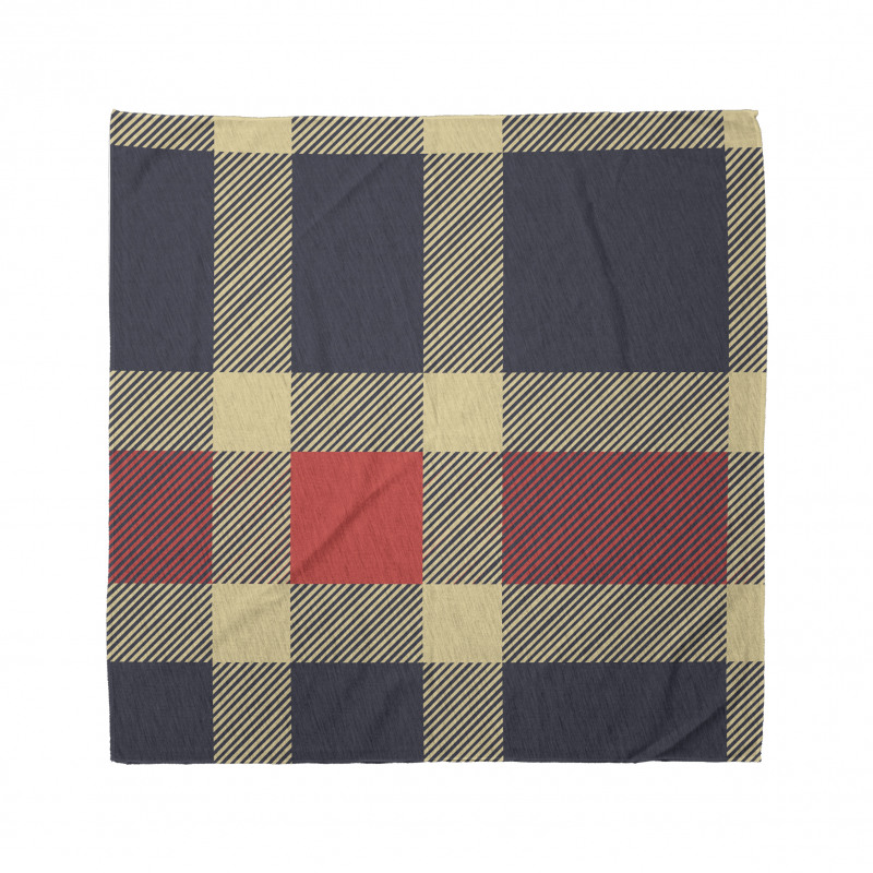 Vintage Plaid Lines Bandana