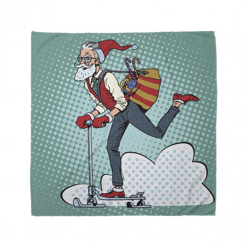 Benekli Bandana Scooterlı Noel Baba