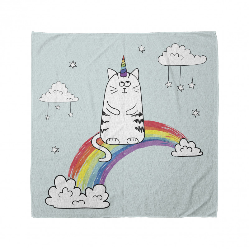 Komik Bandana Unicorn Kedi Desenli