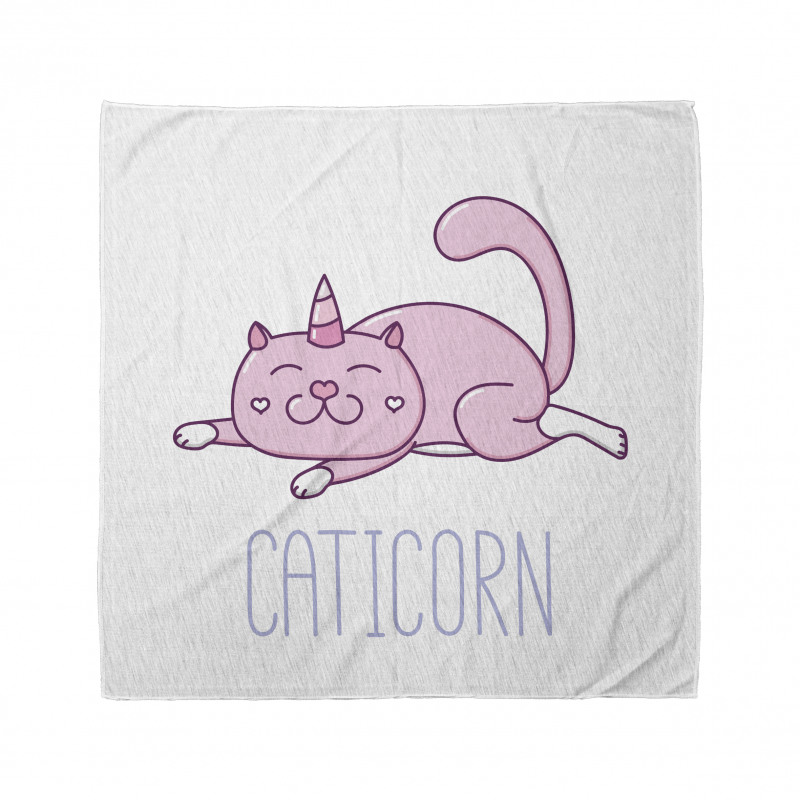 Sevimli Bandana Mor Unicorn Kedi