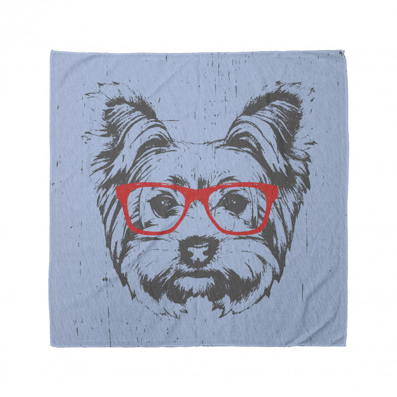 Hipster Bandana Kırmızı Gözlüklü Köpek