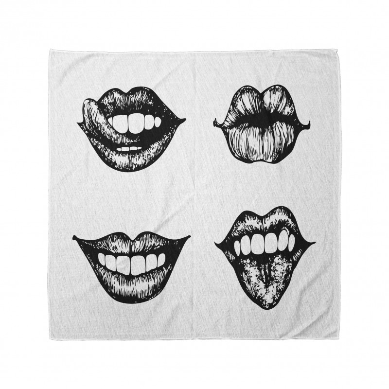 Monochrome Sketch Style Bandana