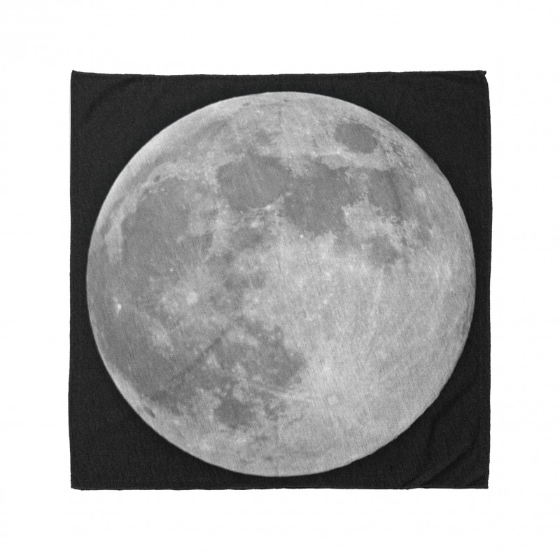 Monochrome Full Moon Art Bandana